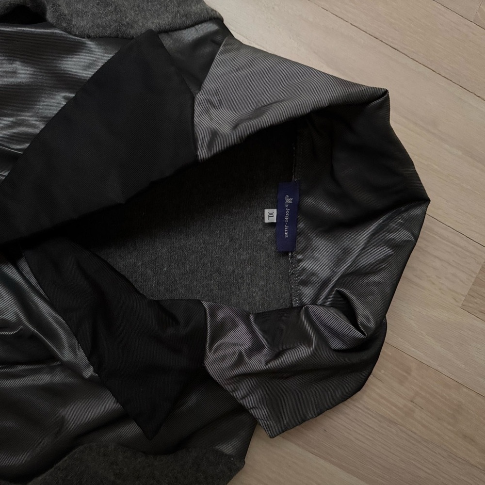 Chic Black And Gray Button Down Jacket With High … - image 7